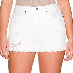 Good American White Good 90's Denim Cutoff Shorts Women's 0/25 New With Tags